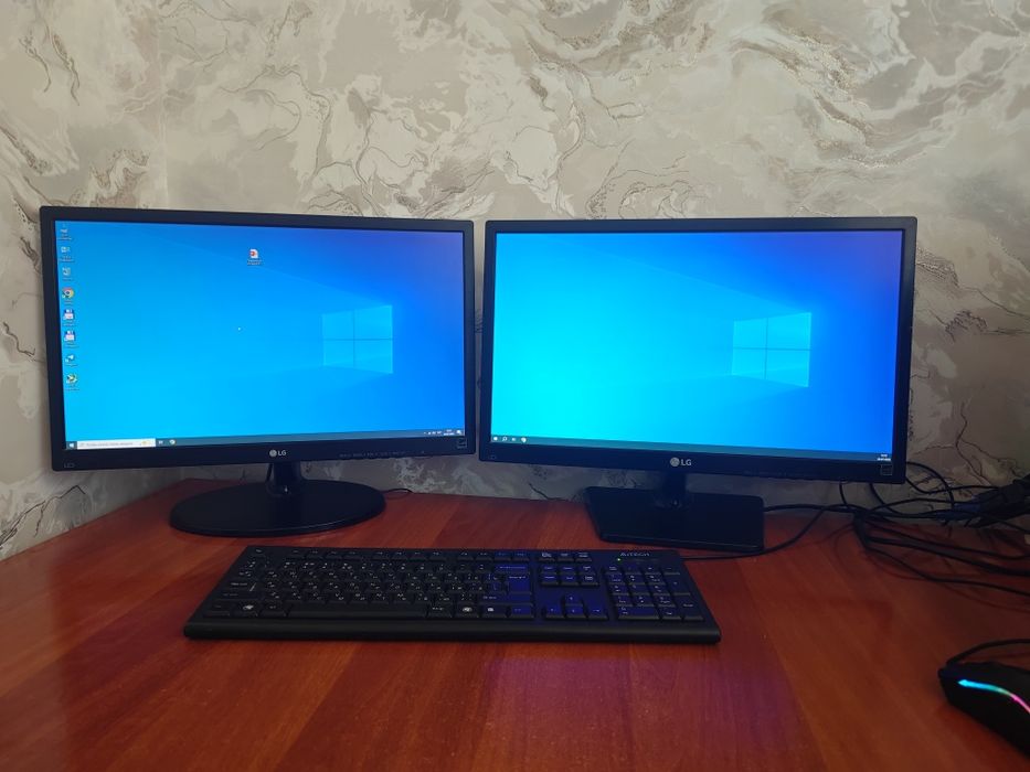 Стационарный компьютер + 2 монитора LG | i3-4160 | GTX 750 2GB | 12GB