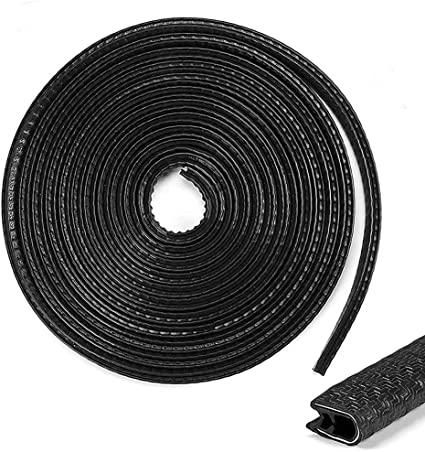 протектор лайсна за ръба на врата 5м черна с метални щипки automax