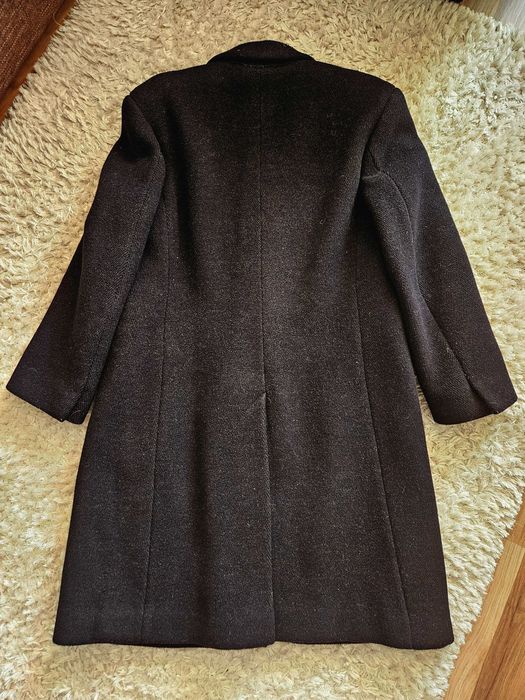 Palton negru barbatesc, de lana