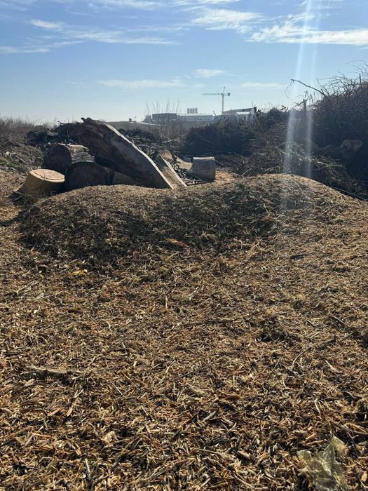 Tocătură  crengi de foioase
Mulci pt. grădină ,talaj, rumeguș   2 m. 3