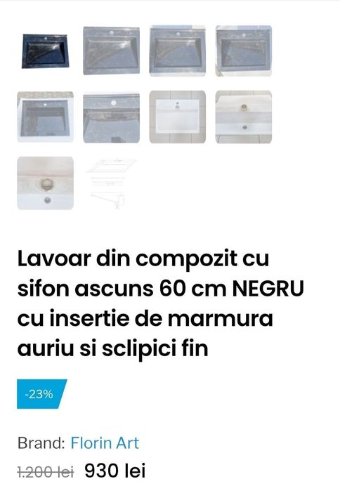 Vând chiuveta marmura neagra stare buna