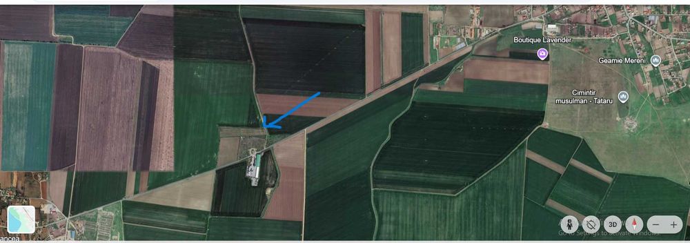 Vând livadă teren agricol 2,28 ha, Mereni, jud. Constanța