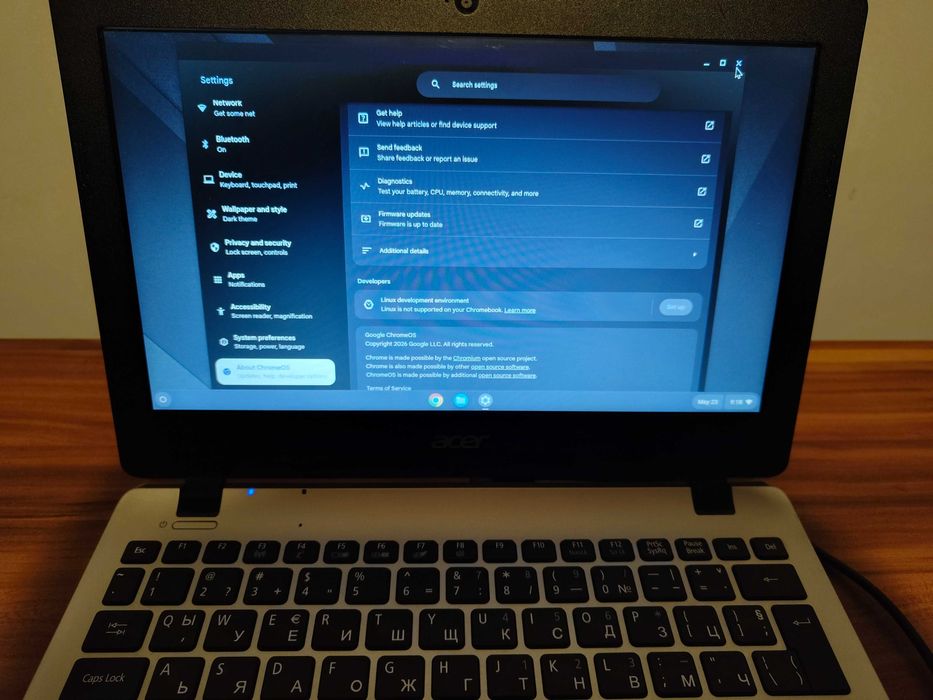 Компактен лаптоп Acer E3-112 | Бърз с ChromeOS Flex | Идеален за вкъщи