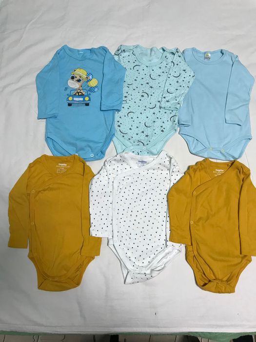 ЛОТ- бебешки дрешки-памучни бодита с къс и дълъг ръкав