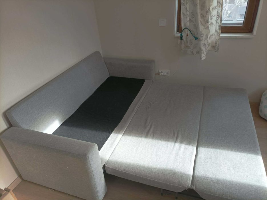 Сив разтегателен диван 190х85