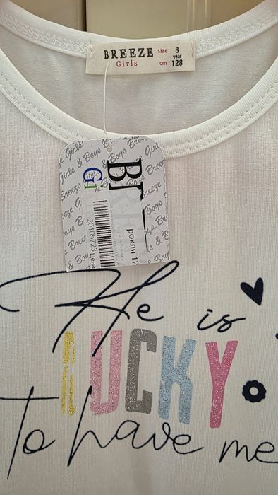 Детска рокля 128 см от памук 100% с етикет