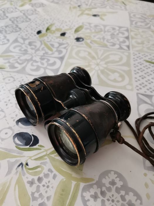 Binoclu vintige german broz si piele