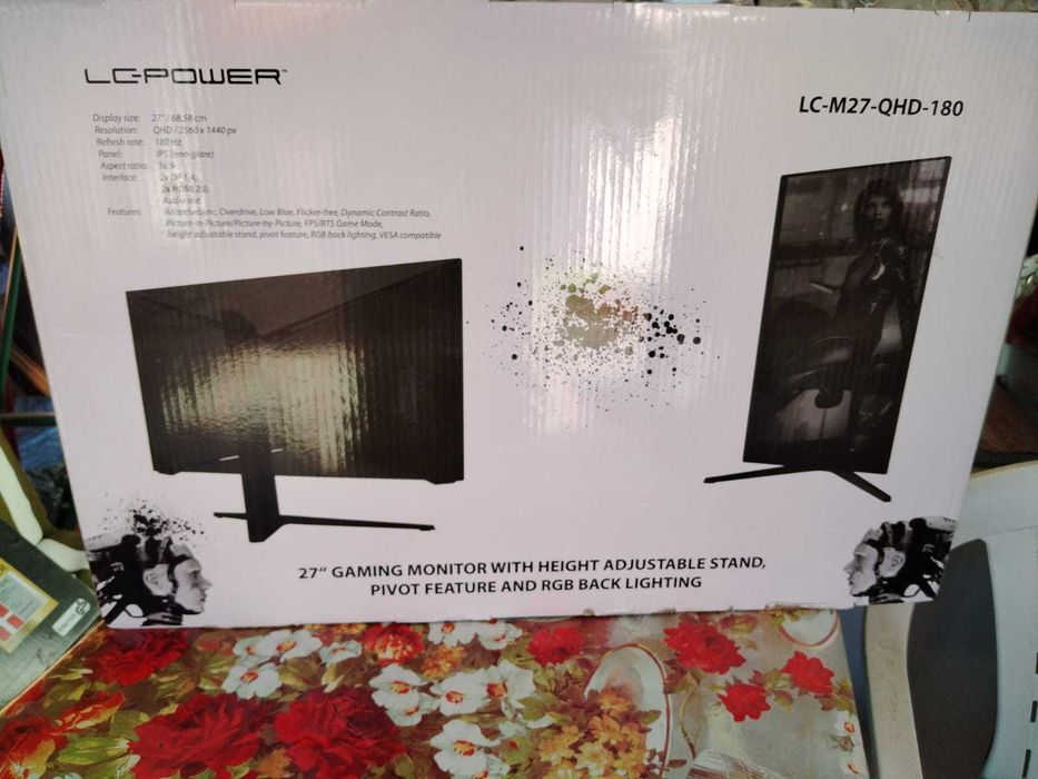 Monitor Gaming LC-Power LC-M27-QHD-180