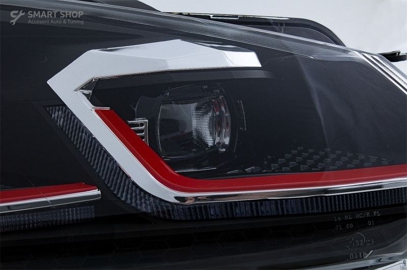Grila Centrala si Faruri LED Semnalizare Secventiala LHD VW Golf 6 VI