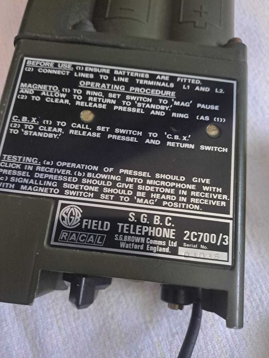 telefon militar de camp Recal England