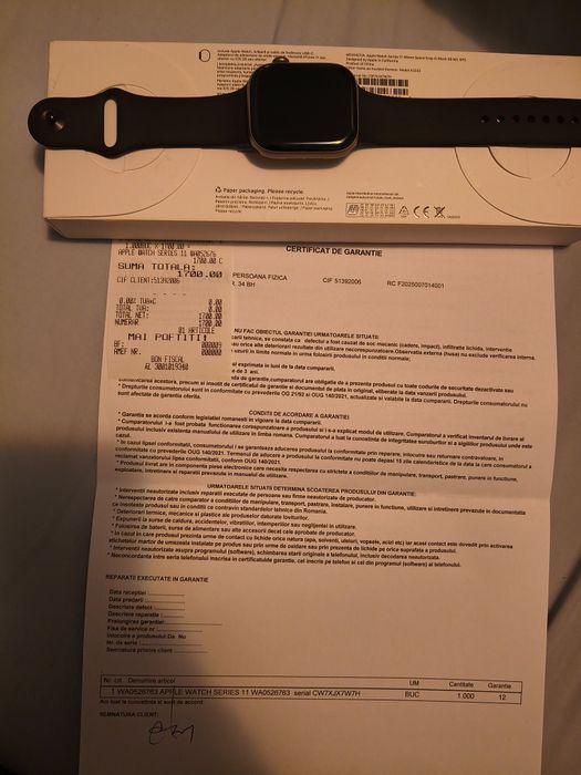 Apple watch 11,46 mm,space gray