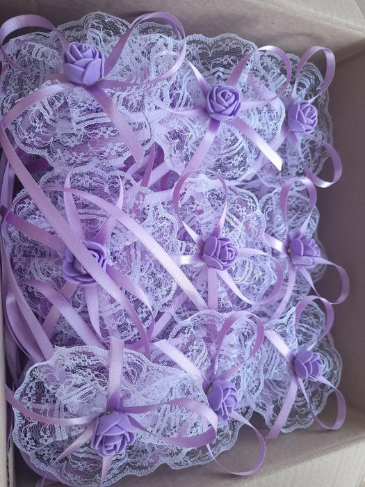 Сватбени гривни с тюл и перли