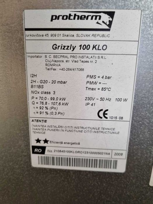 Cazan pe gaz Protherm Grizzly 100 KLO