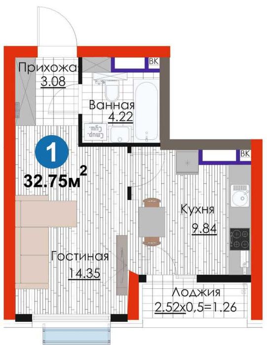 ТОП продаж! КВАРТИРА с ремонтом • 1 комнатная, Яшнабад, Круг Рохат (S)