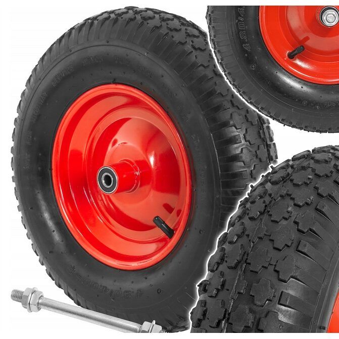 Roata pentru roaba, carucior 380 x 93, ax 1 mm, janta 220mm, Verke