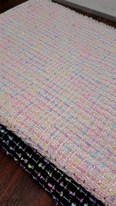 Stofă tweed cu fir metalic