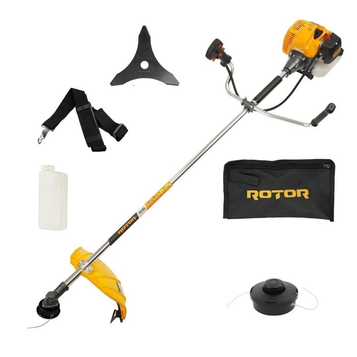 Motocoasa ROTOR pe benzina 2T, 4.7 CP, 5500W, 52cc, max 10000 rpm