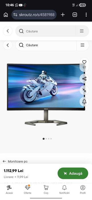 Pc gaming si monitor 240h philips