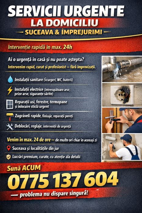 Meserias cu experieta servicii de interventie rapida!