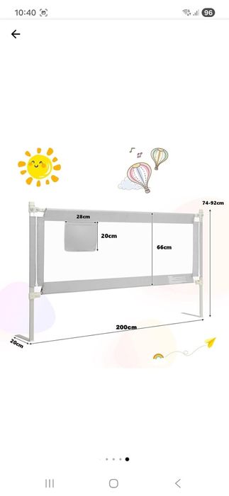 Bariera protectie pat