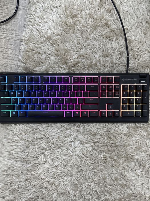Tastatura gaming SteelSeries Apex 3, Iluminare RGB, Negru