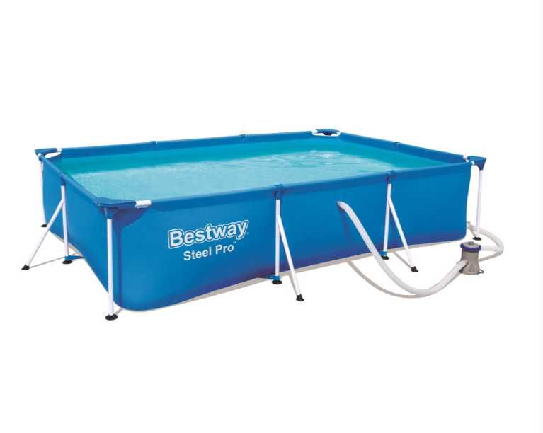 Piscina Bazin Familie Copii Cadru Metal Bestway 300x201x66 cm+Pompa TM