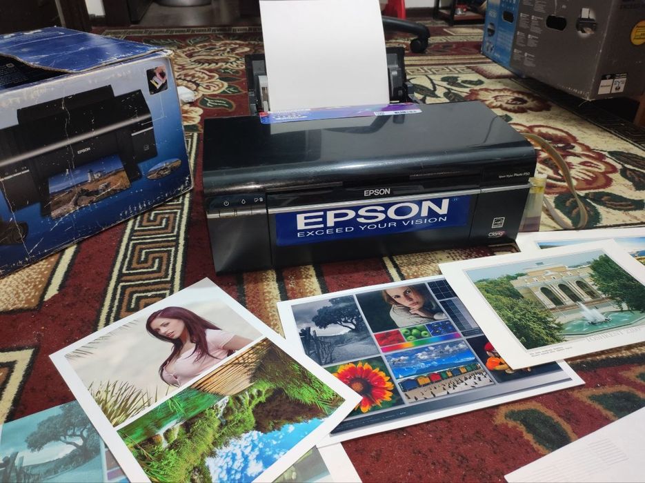 Epson yangi P P50 dyuzi 100% atigi 1677ta chiqargan 6 ta rangli printn