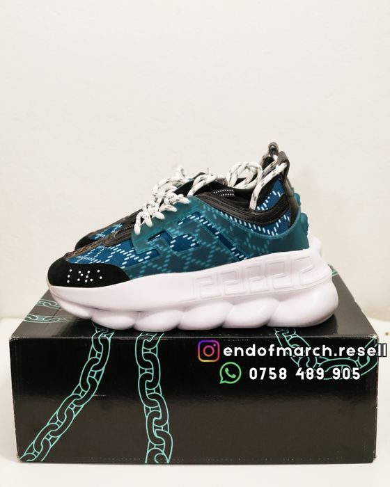 Versace Chain Reaction sneakers blue and black Curtici • OLX.ro
