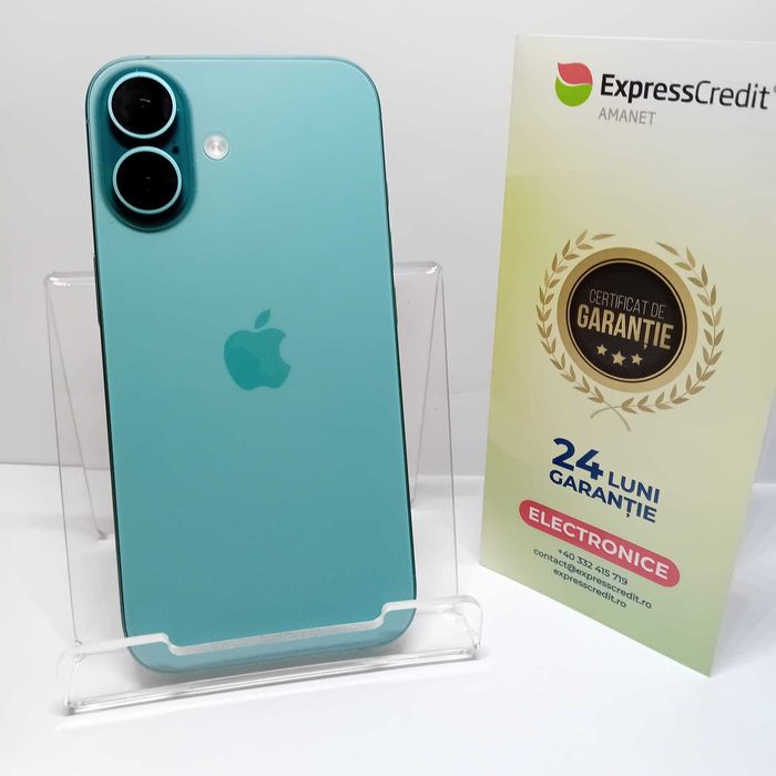 Iphone 16 128 GB Sanatate baterie:100% (Ag4 Dacia B.52305) Garantie 2 ani