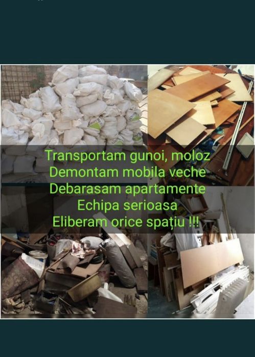 Debarasez evacuez moloz mobila deseuri debarasam orice! Non stop!