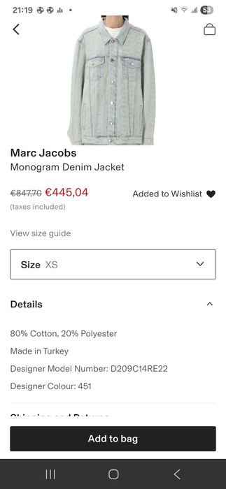Marc Jacobs - Monogram Denim Jacket (barbati)
