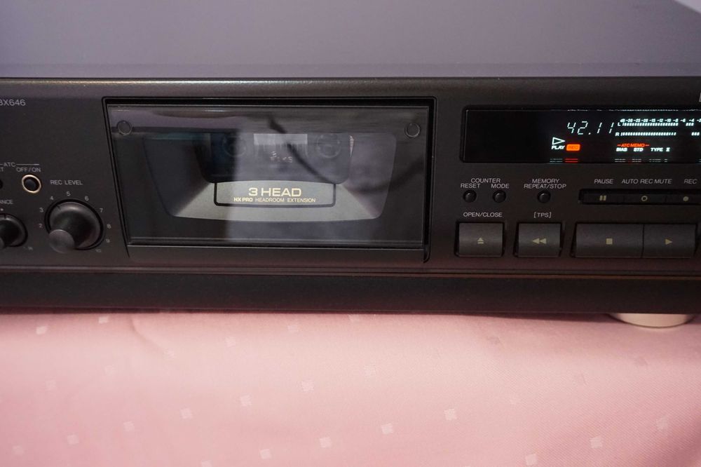 TECHNICS RS-BX646 cass.deck cu 3 capete , impecabil tehnic