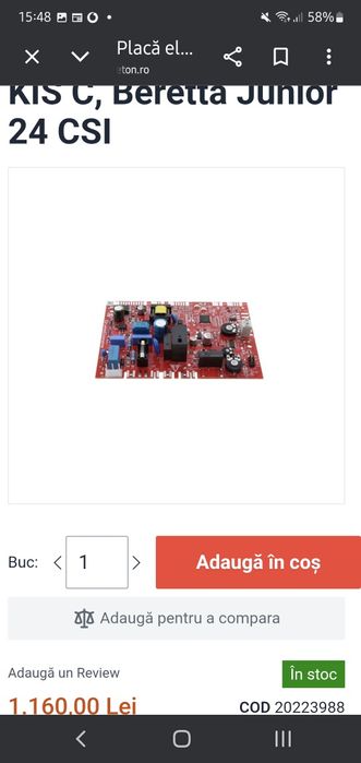 Beretta Junior placa de bază NOUĂ