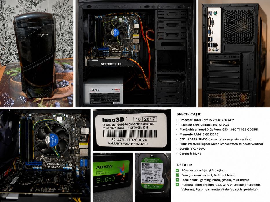 PC Gaming / Office – GTX 1050 Ti 4GB + SSD
