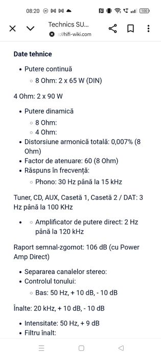 Amplificator Technics SU-VX 620