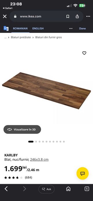 Birou work from home / gaming Ikea ALEX Ikea KARLBY