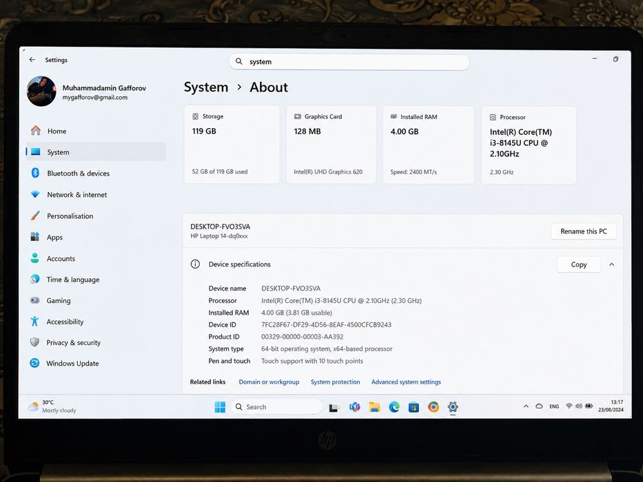 HP 14-dq Core i3 noutbuk