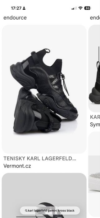 Karl lagerfeld 38 Gemini black leather