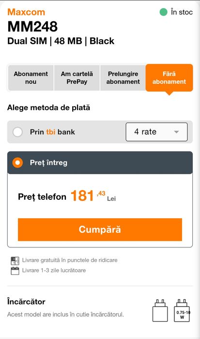 Telefon MaxCom MM248