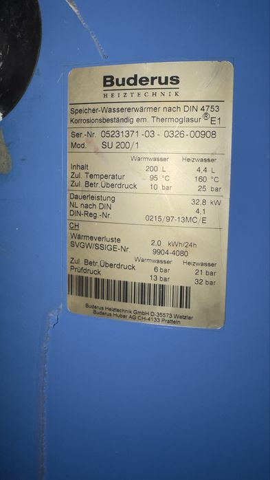 Boiler Logalux SU 200L