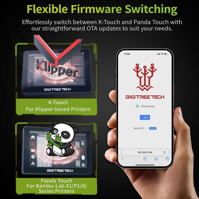 Ecran Tactil Inteligent Imprimante Bambu Lab BIGTREETECH Panda Touch