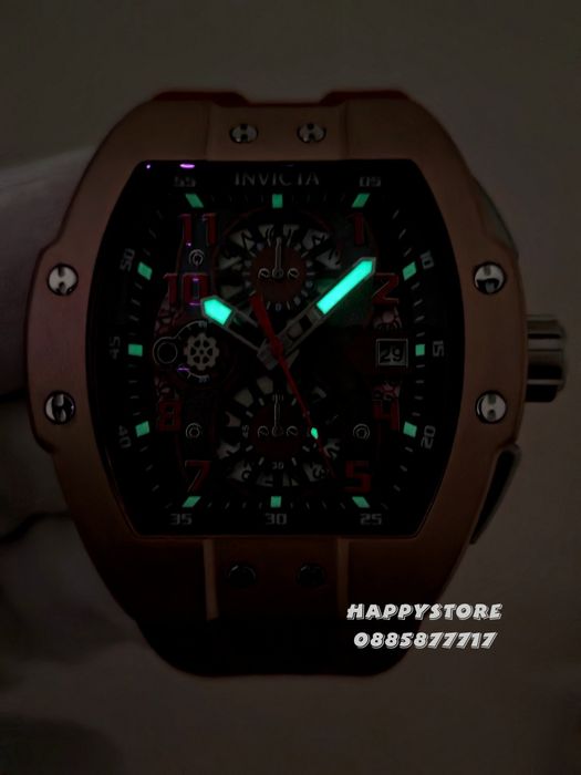 INVICTA Strada Red/Rose Gold 47 mm, Инвикта нов мъжки часовник
