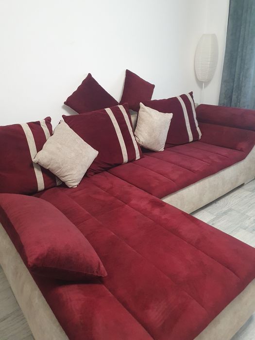 Coltar extensibil Rosario, crem/burgundy