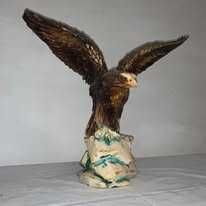 Statuie din lemn sculptata Vultur