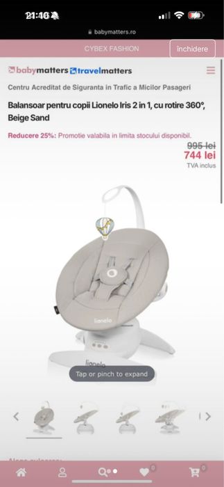 Scaun rotativ tip leagan