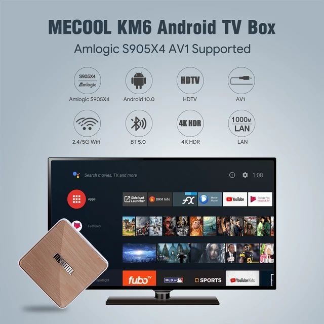 СКИДКА‼️SmartBoxMecool KM6 4/64гб android.Прошивка+Доставка shx