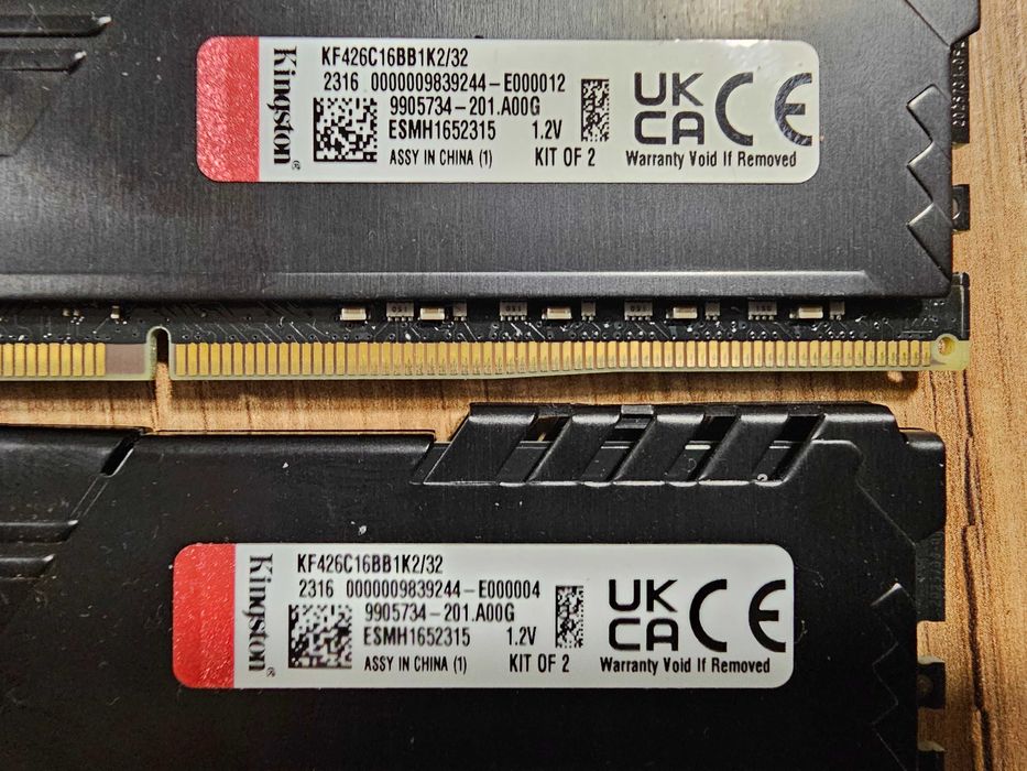 2X16GB 32GB DDR4 2666Mhz Kingston Fury Beast Black RAM памет | CL16