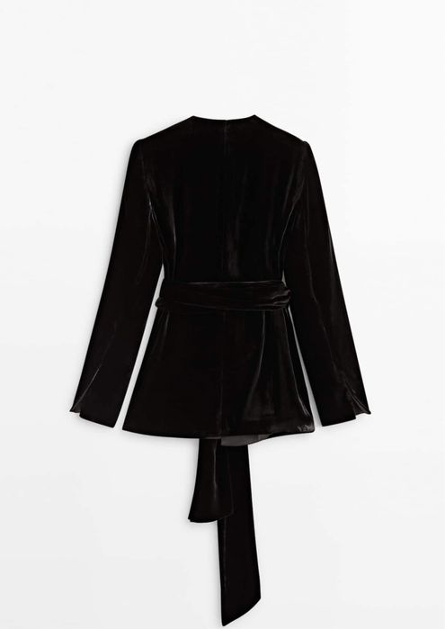 Blazer din catifea Massimo Dutti