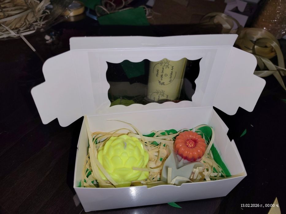 Букети от соеви свещи