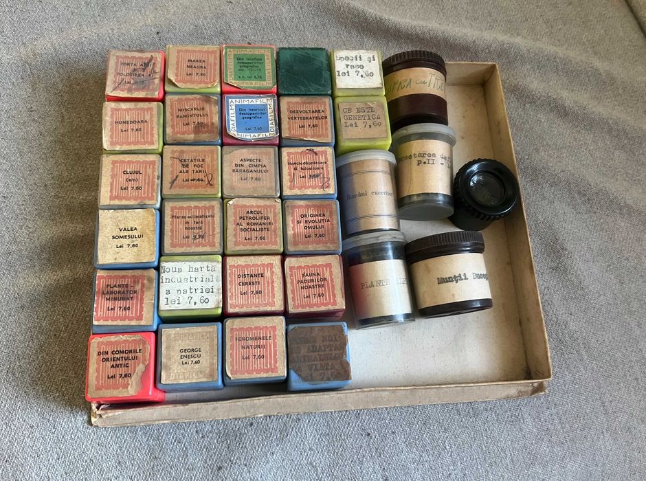 Lot diafilme romanesti vechi Animafilm educative colectie